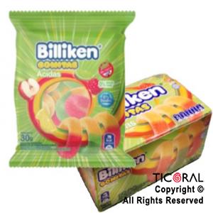 GOMAS BILLIKEN ACIDAS 12 SOBRES X 30GR x 1